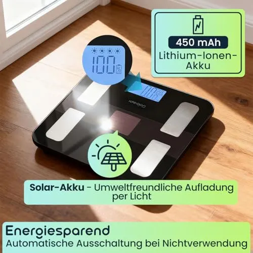 shop'n smile ideoon Solar-Akku Körperfettwaage 2