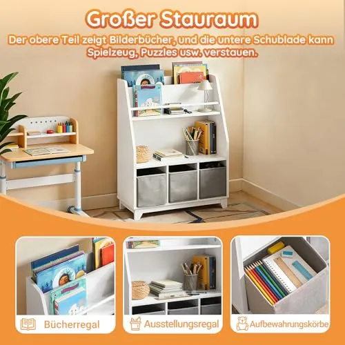 SoBuy Kinder Bücherregal 3