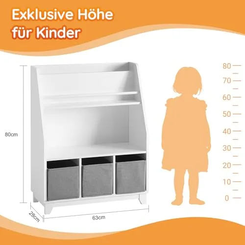 SoBuy Kinder Bücherregal 4