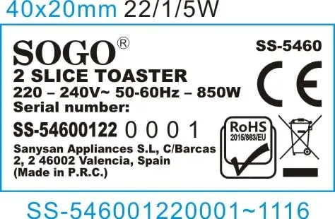 SOGO Toaster UC 2
