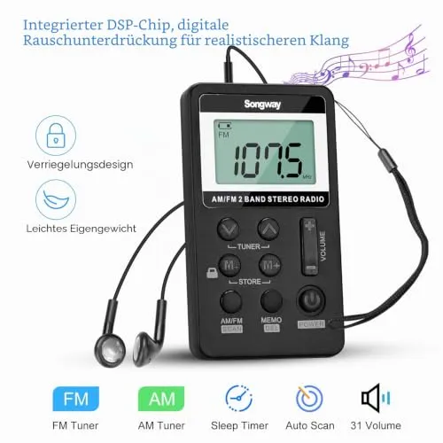 Songway AM/FM Taschenradio 2