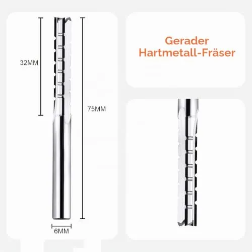 SpeTool Flötenfräser UC 2