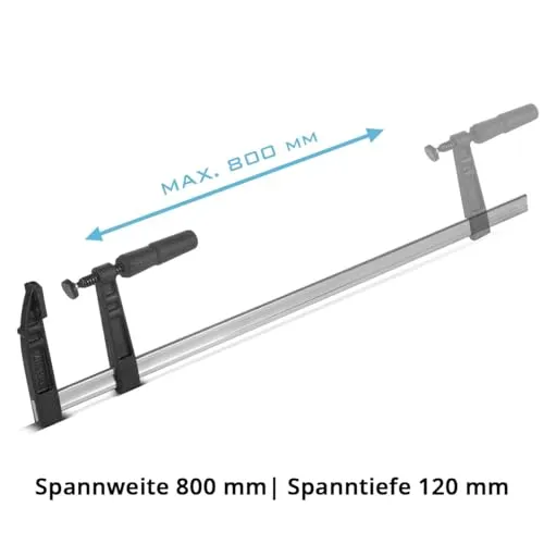 STAHLWERK 2 x Schraubzwingen 120 x 800 mm 7