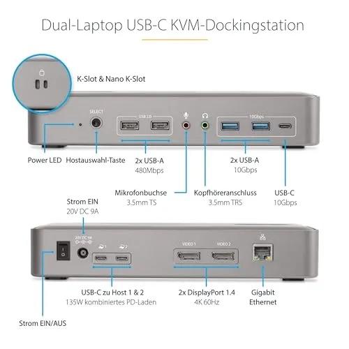 StarTech 129UE-USBC-KVM-DOCK 2