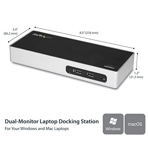 StarTech USB 3.0 Dual Monitor Docking Station 2