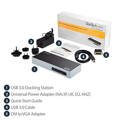 StarTech USB 3.0 Dual Monitor Docking Station 6
