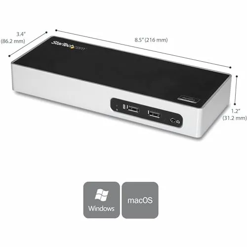 StarTech USB 3.0 Dual Monitor Docking Station 7