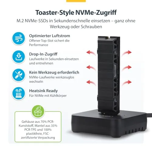 StarTech USB-C/USB-A auf M.2 NVMe SSD Dock UC 2