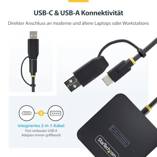 StarTech USB-C/USB-A auf M.2 NVMe SSD Dock UC 4