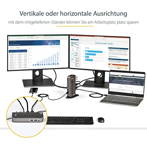 StarTech USB-C USB-A Universal Dual 4K Dock UC 3