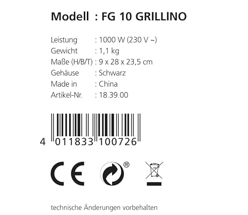 Steba FG 10 GRILLINO 2