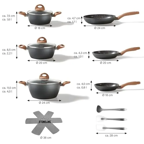 STONELINE Keramikpfanne Set 6