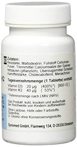 SYNOMED Vitamin D3 Plus K2 3