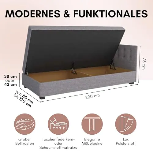 TAPCZANY24 Boxspringbett Olaf+ 3
