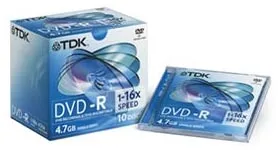 TDK DVD-R 4,7 GB 1-16x
