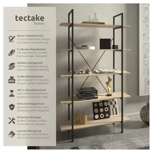 tectake Bücherregal 3