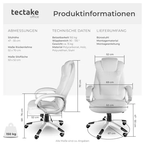 tectake Chefsessel 2