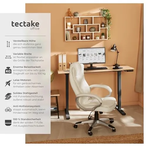 tectake elektrisch höhenverstellbarer Schreibtisch 3