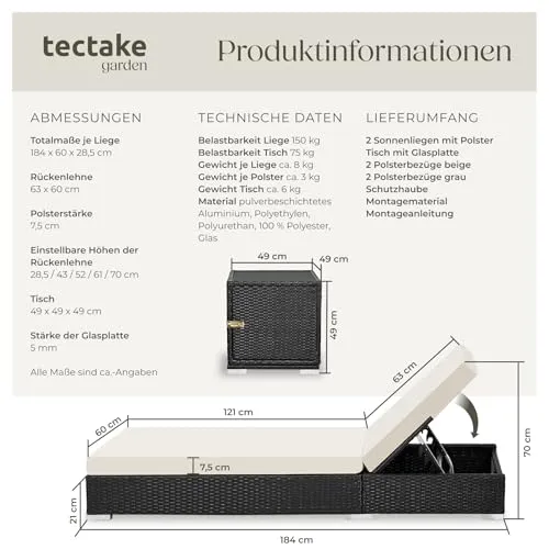 tectake Garten Lounge Set 7