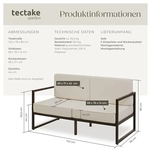 tectake Garten Lounge Sofa 2
