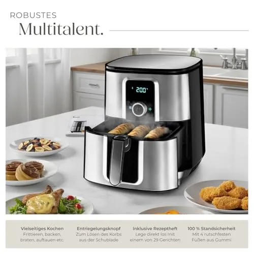 tectake Heißluftfritteuse XXL 4