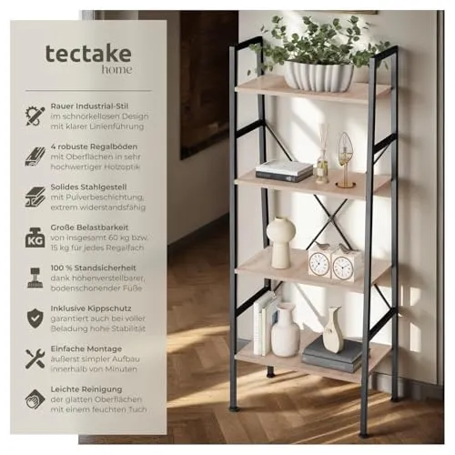tectake Industrial Leiterregal 3