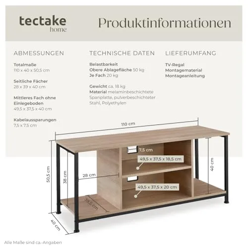 tectake Industrial Lowboard 6