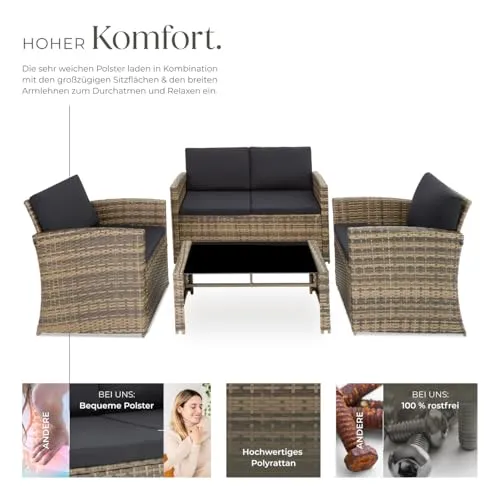 tectake Lounge Gartenmöbel Set 2