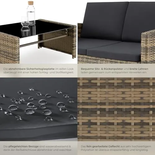 tectake Lounge Gartenmöbel Set 5