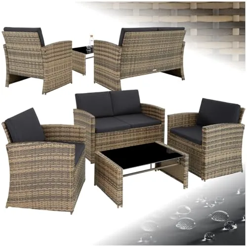 tectake Lounge Gartenmöbel Set 3