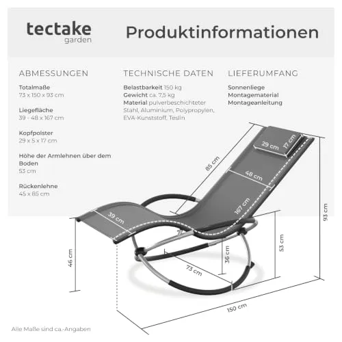 tectake Outdoor Schaukelstuhl 2