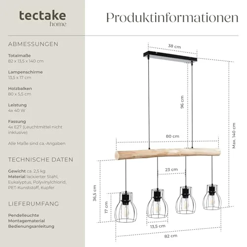 tectake Pendelleuchte 6