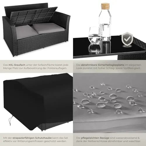 tectake Polyrattan 4