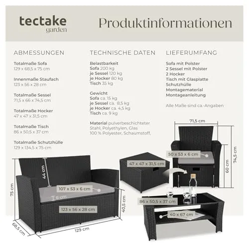 tectake Polyrattan 5