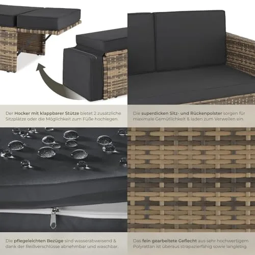 tectake Sofa Set 4