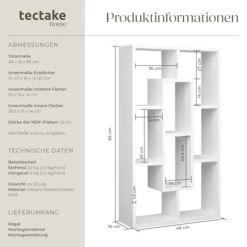 tectake Wandregal 3