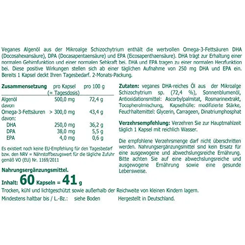 The Nutri Store Omega-3 Algenöl 3