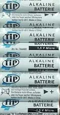 Tip Alkaline Batterie (AAA)