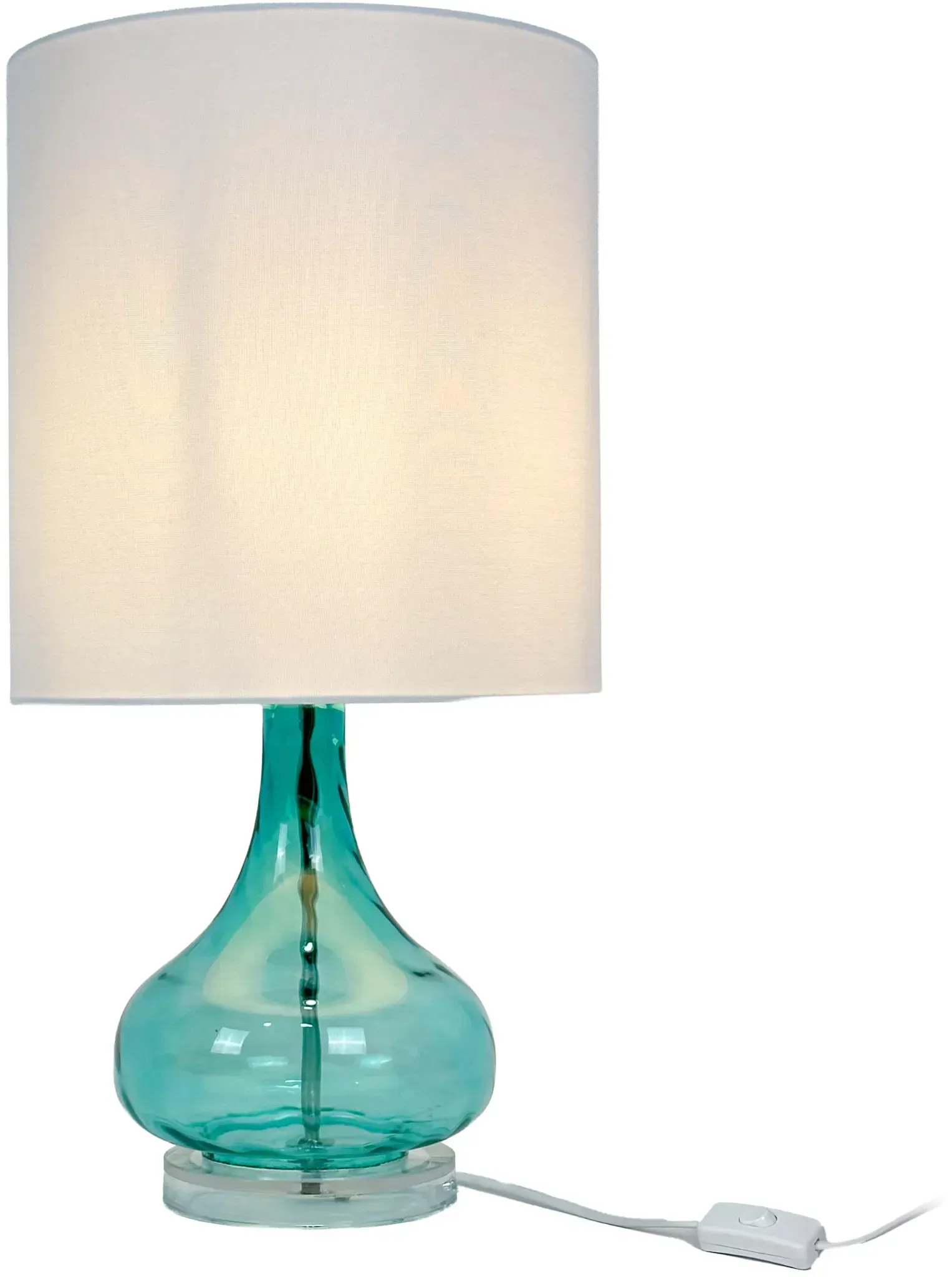 Tischlampe Weiß-Blau