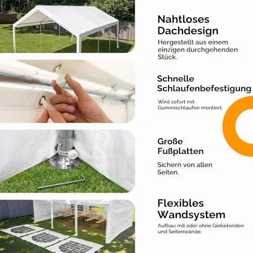 TOOLPORT Partyzelt 5x6 m 4