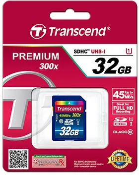 Transcend Premium SDHC SDXC 45MB/s 300x Class 10 UHS-I 2