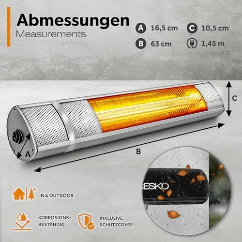 TRESKO Infrarot Heizstrahler 2000W 5