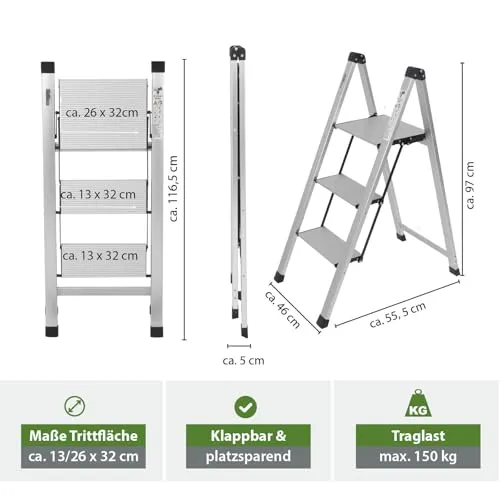 TRUTZHOLM Alu Trittleiter 2-stufig 2
