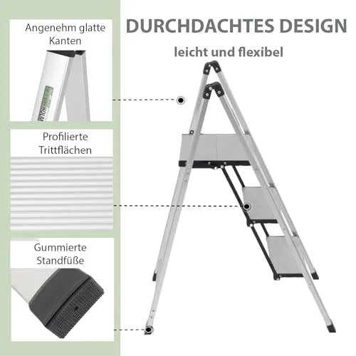 TRUTZHOLM Alu Trittleiter 2-stufig 3