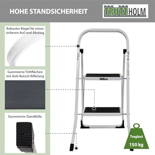 TRUTZHOLM Trittleiter 2 Stufen 3