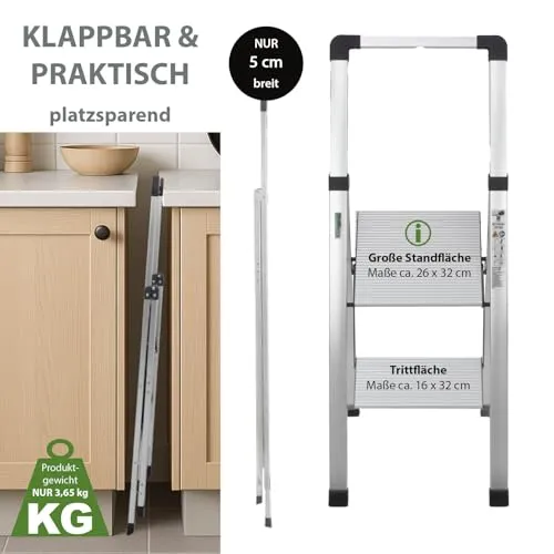 TRUTZHOLM Trittleiter 2-stufig 5