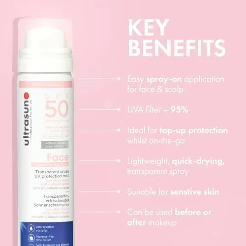 ultrasun Transparent Face & Scalp UV Protection Mist SPF 50 2