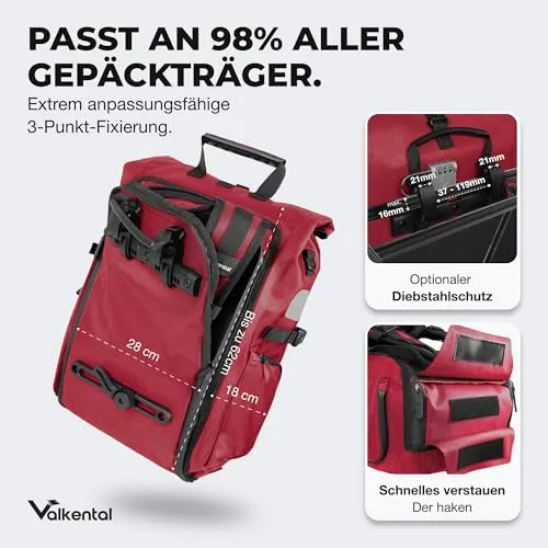 Valkental 3in1 Fahrradtasche Pro 3