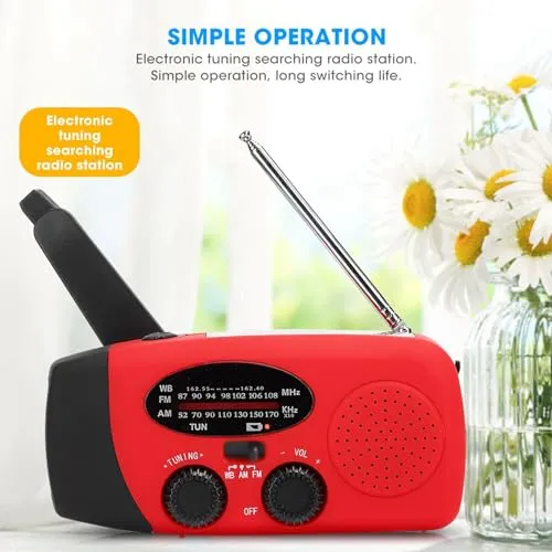 VELATEMOR Solar-Handkurbel-Radio 2