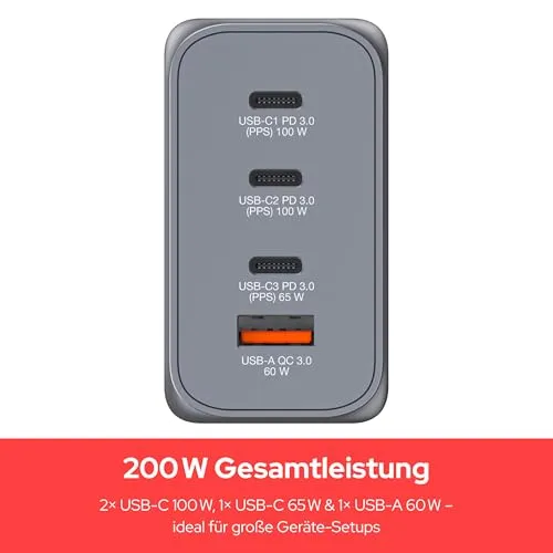 Verbatim GaN Charger 200 W 5